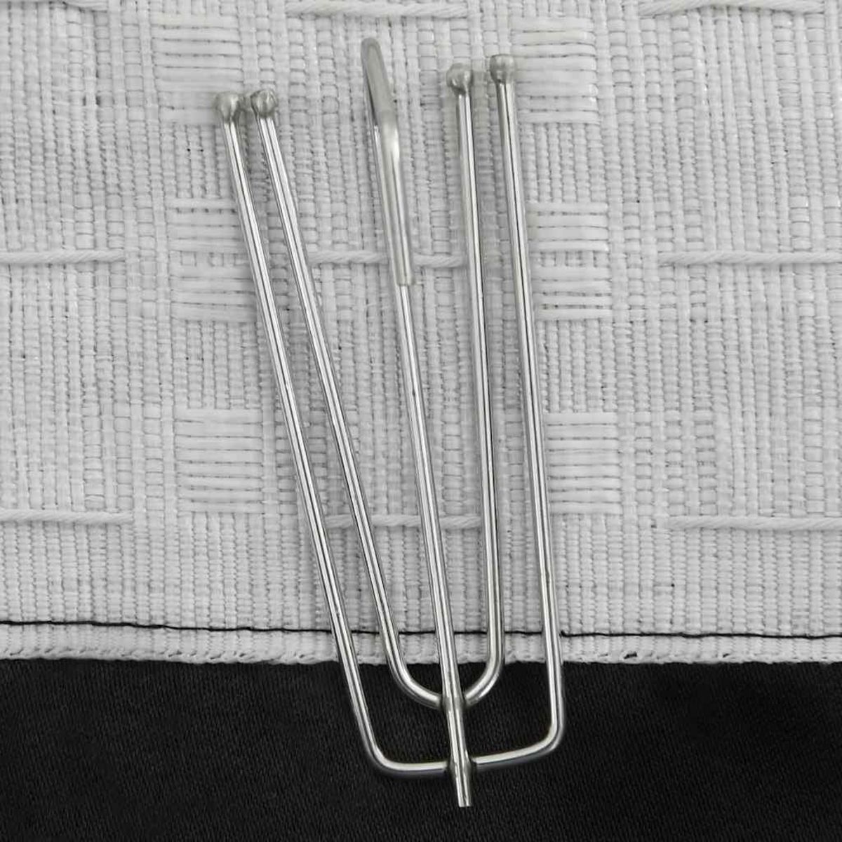 VIDAXL Rideaux occultants aspect lin avec crochets 2pcs Noir 140x175cm