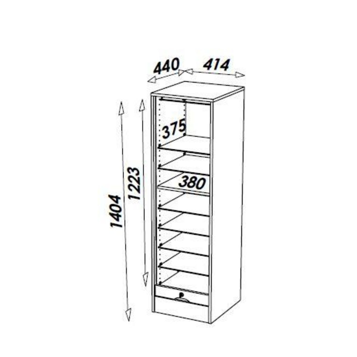 Classeur à rideau H140cm MATHA