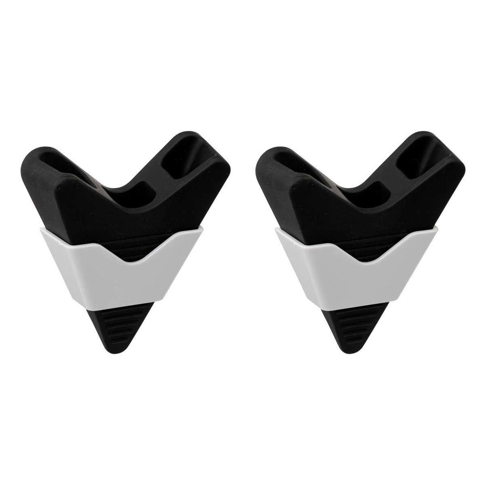 FIVE Lot de 2 cale-portes  adhésif  10cm noir & blanc