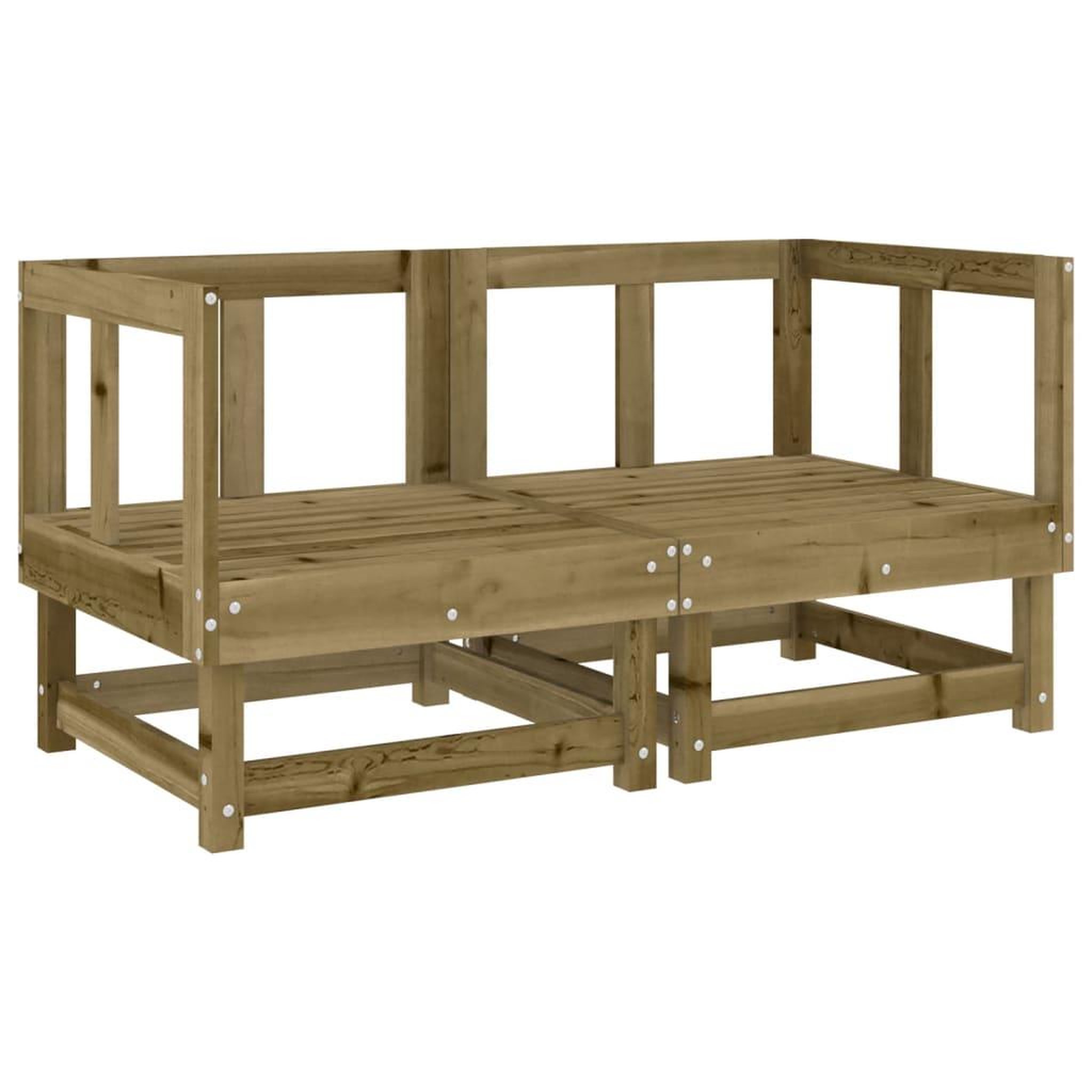 Voir la diapositive 3 : VIDAXL Canapes d'angle avec coussins 2 pcs bois de pin impregne