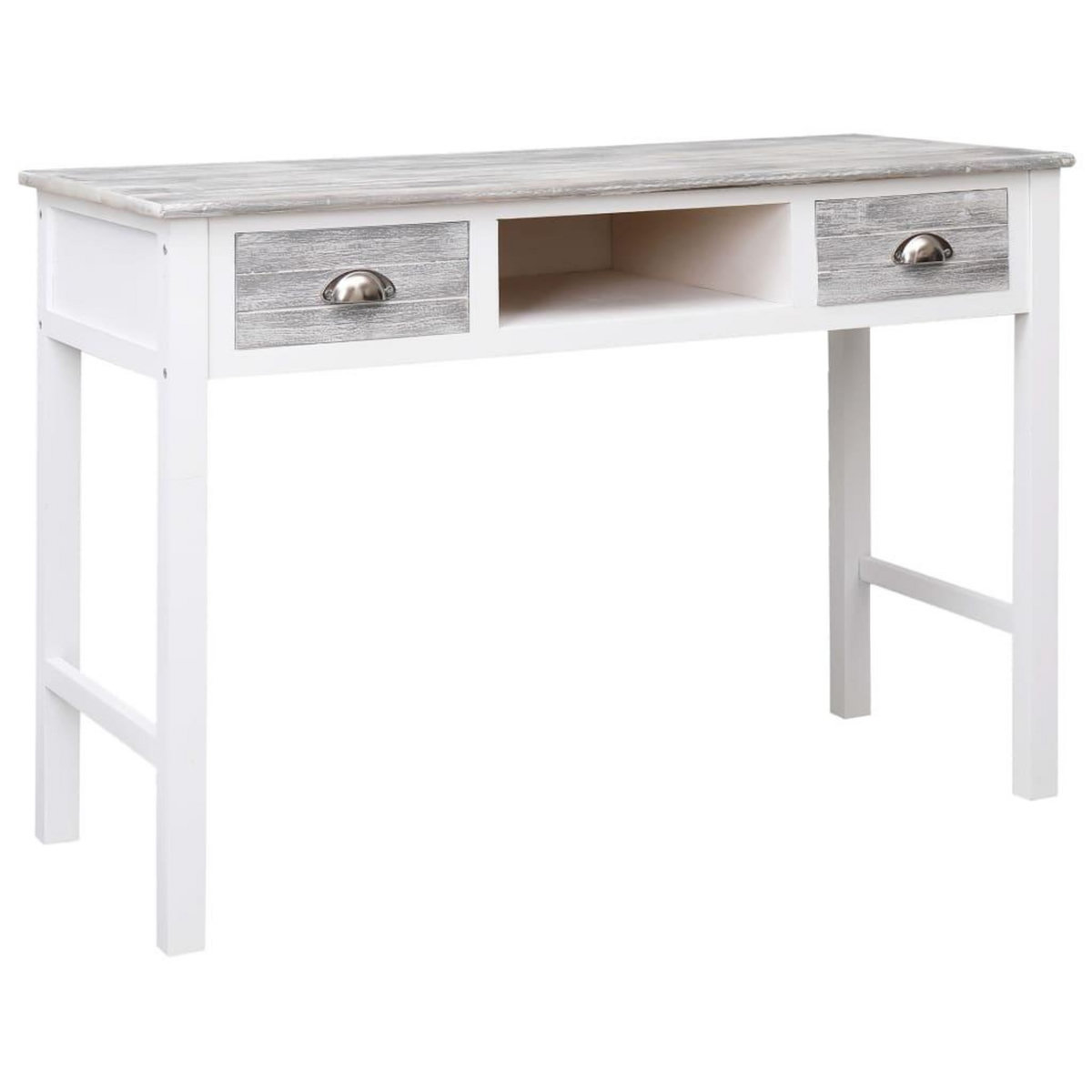 VIDAXL Bureau Gris 110x45x76 cm Bois