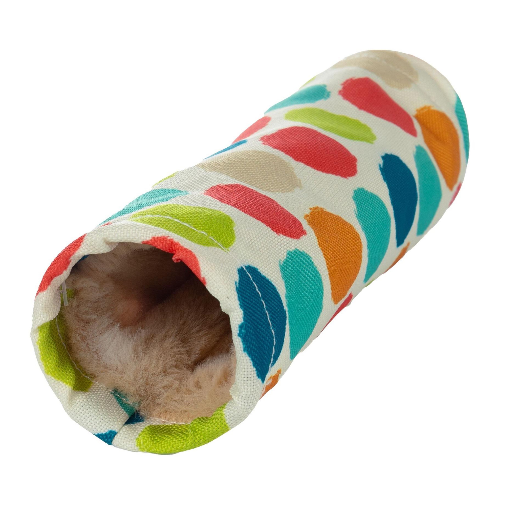 Eden Tunnel de détente fizi rembourré pour rongeurs. Coloris disponibles : Multicolore