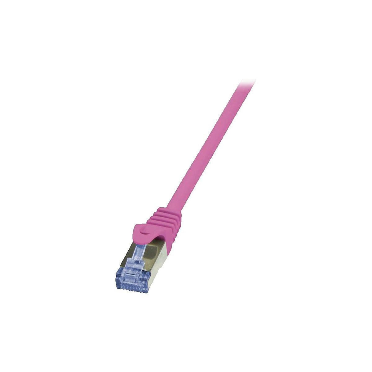 LOGILINK Câble réseau LogiLink CAT 6A 2 mètres rose