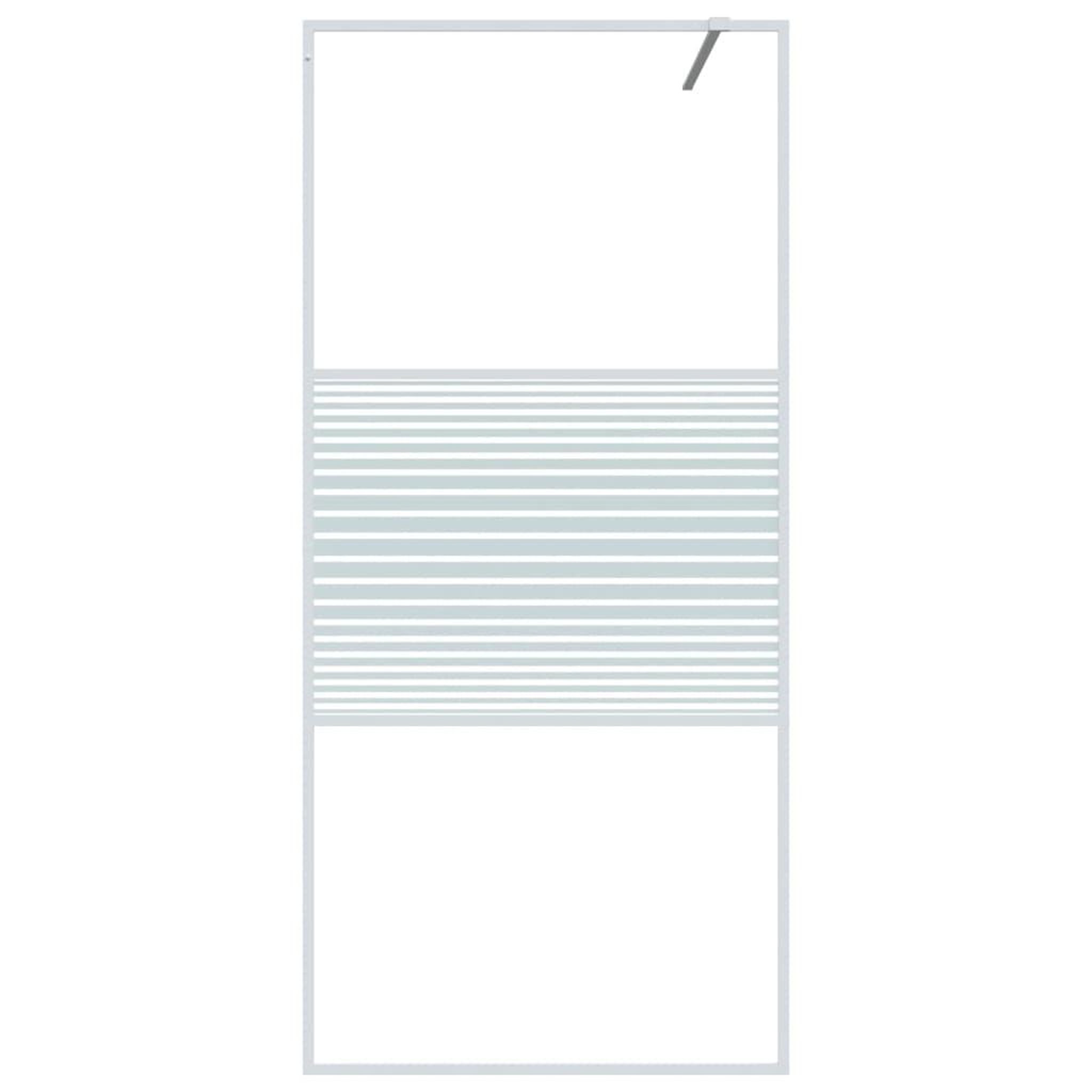 Voir la diapositive 3 : VIDAXL Paroi de douche Blanc 90x195 cm Verre ESG transparent