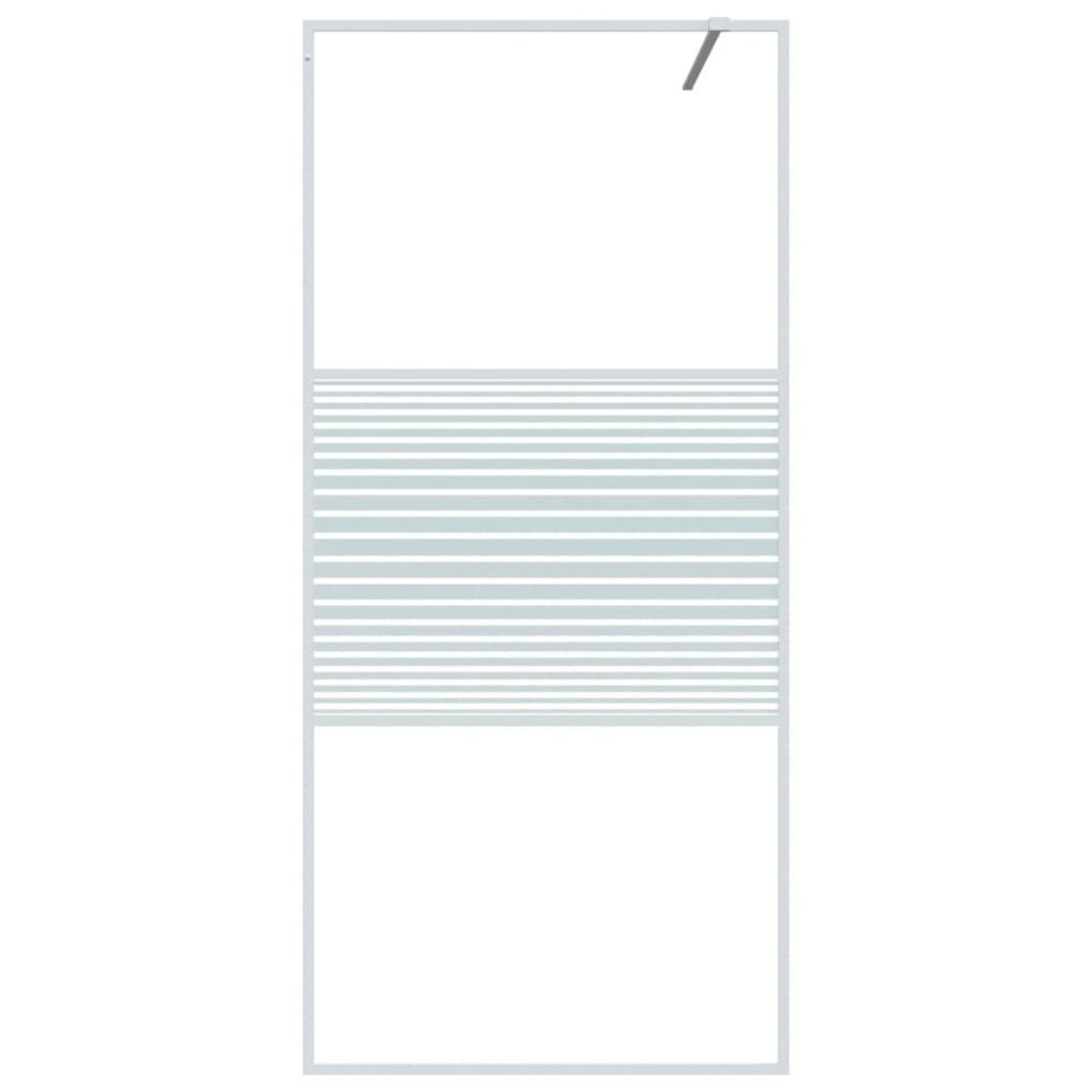 VIDAXL Paroi de douche Blanc 90x195 cm Verre ESG transparent