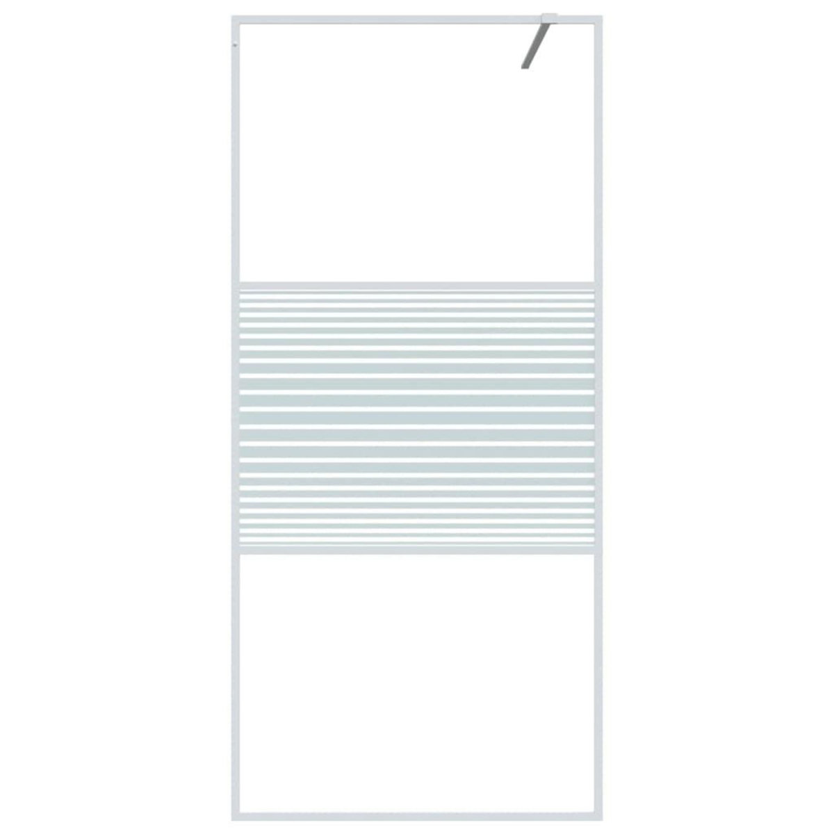 VIDAXL Paroi de douche Blanc 90x195 cm Verre ESG transparent