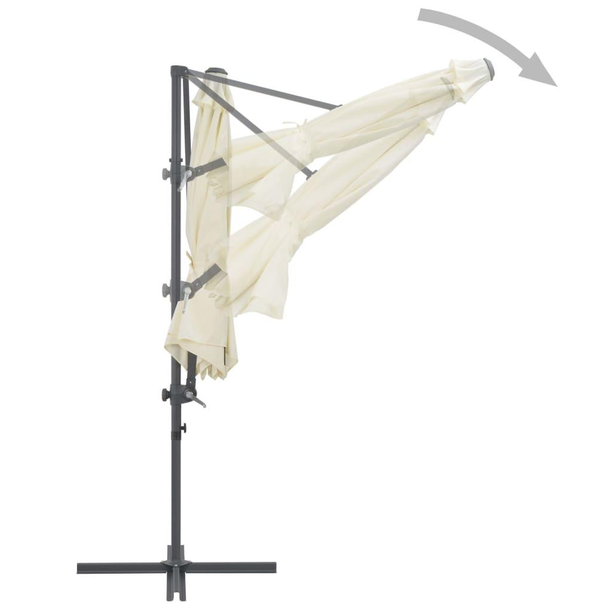 Voir la diapositive 5 : VIDAXL Parasol de jardin avec base portable sable