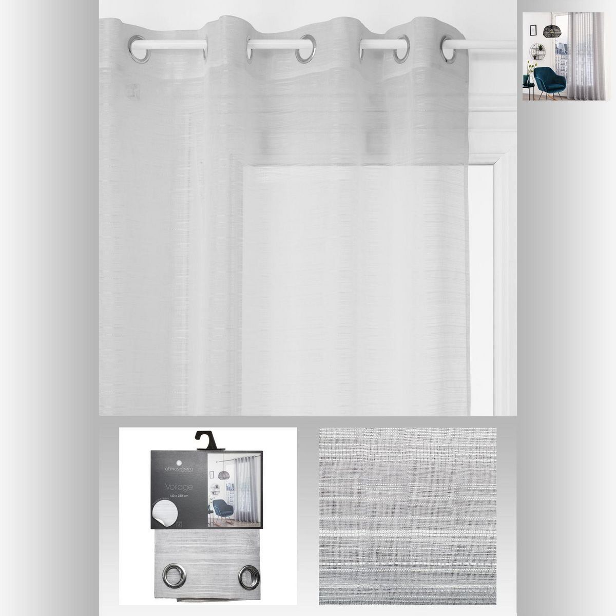 ATMOSPHERA Voilage modèle Louis