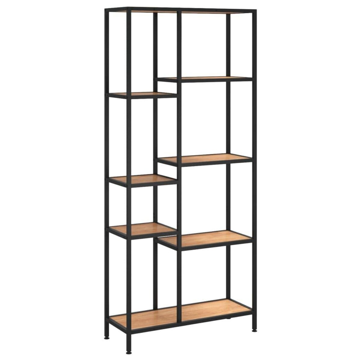 VIDAXL Etagere a livres 80x30x180 cm Acier et bois d'ingenierie
