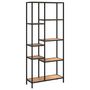 Voir la diapositive 2 : VIDAXL Etagere a livres 80x30x180 cm Acier et bois d'ingenierie