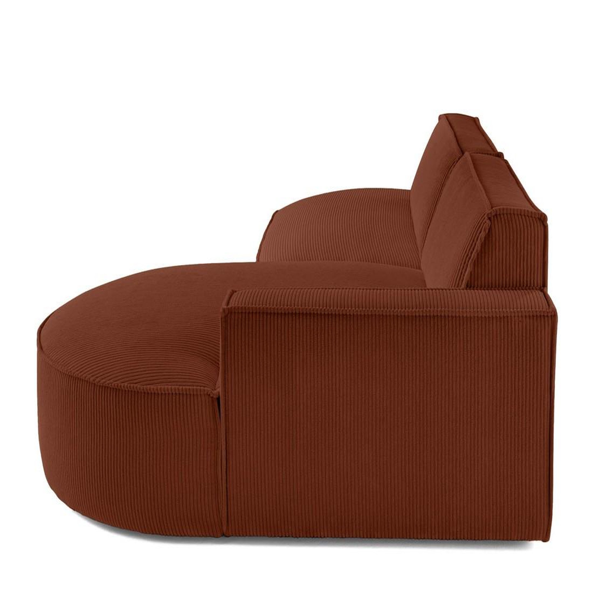 Voir la diapositive 5 : LISA DESIGN Spiaggia - canapé d'angle droit - forme arrondie - 4 places - en velours côtelé