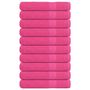 Voir la diapositive 1 : VIDAXL Serviettes de sauna 10 pcs rose 80x200 cm 360 g m² 100% coton