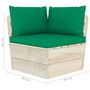 Voir la diapositive 6 : VIDAXL Salon de jardin palette 10 pcs avec coussins bois d'epicea