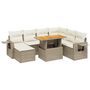 Voir la diapositive 2 : VIDAXL Salon de jardin avec coussins 8 pcs beige resine tressee
