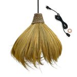 Lumisky Suspension d'extérieur MASAI Bois Jonc de mer D60 cm