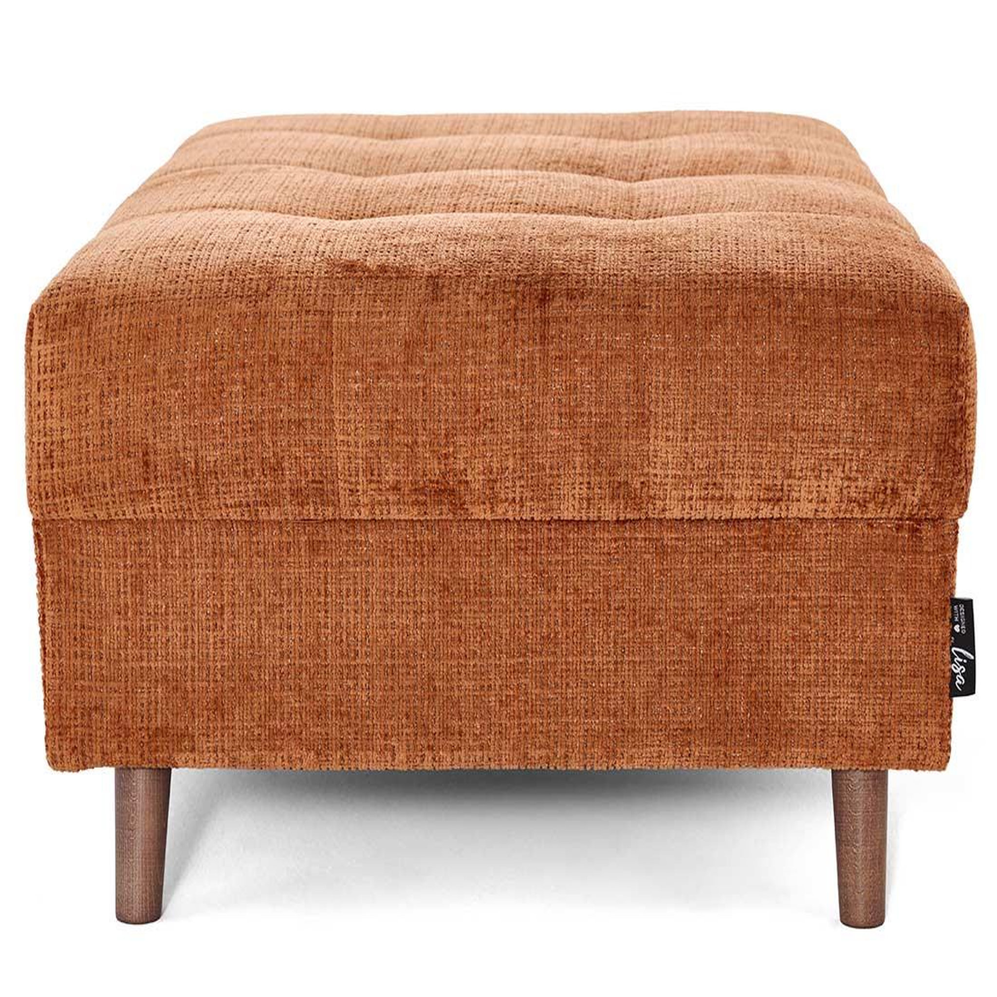 Voir la diapositive 3 : LISA DESIGN Rune - pouf en velours texturé