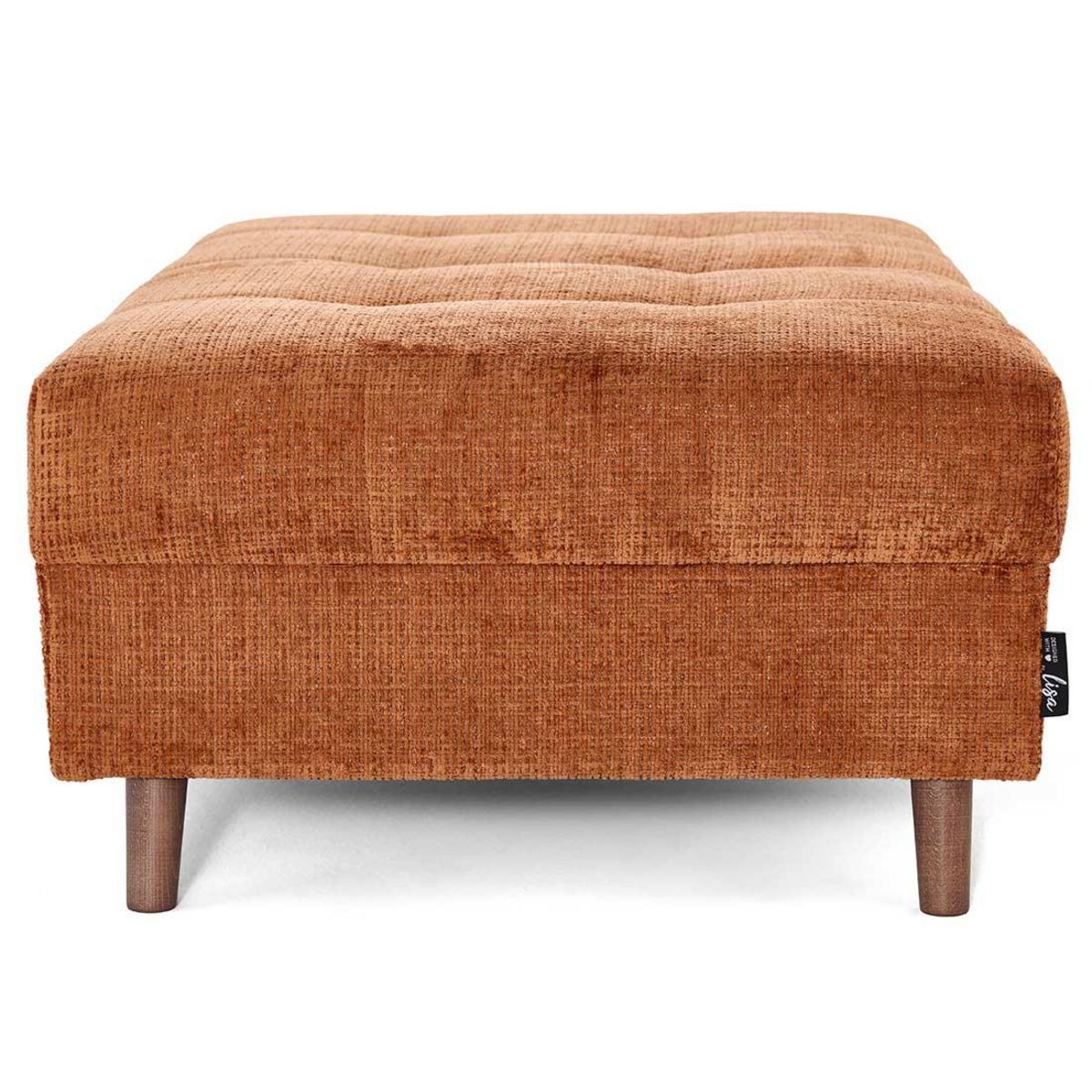 LISA DESIGN Rune - pouf en velours texturé