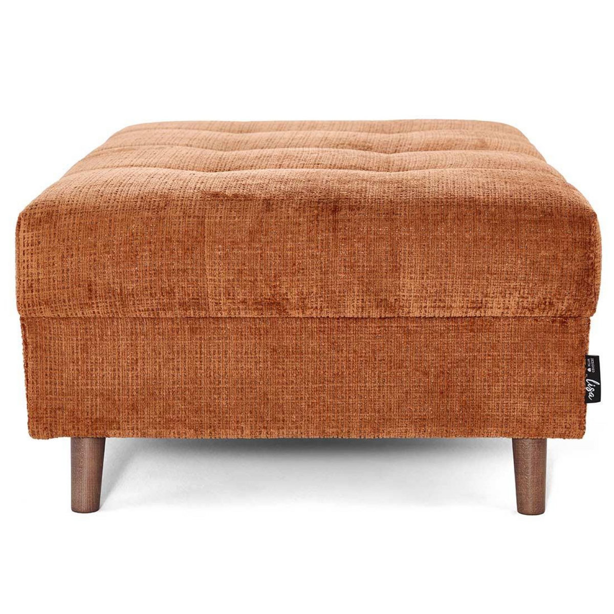 LISA DESIGN Rune - pouf en velours texturé