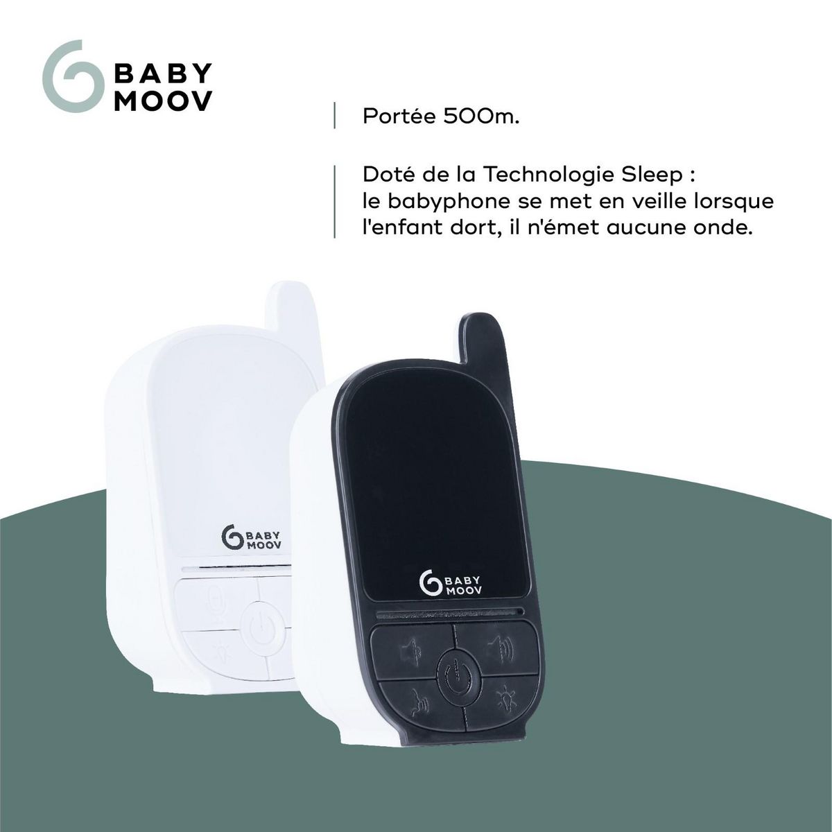BABYMOOV Babyphone audio Handy Care Babymoob - 500m de portée