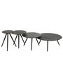 Voir la diapositive 2 : Paris Prix Lot de 4 Tables Basses en Bois  Teck  70cm Noir