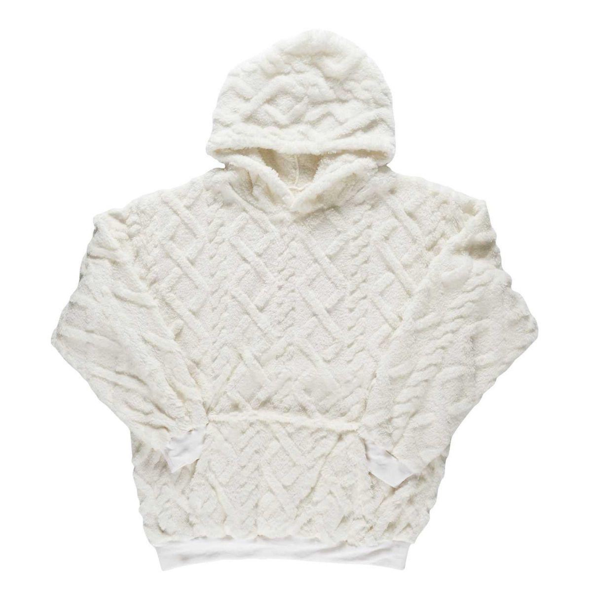 The concept Factory Sweat à capuche ultra doux  flemme de ouf  blanc