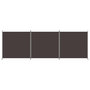 Voir la diapositive 3 : VIDAXL Cloison de separation 3 panneaux Marron 525x180 cm Tissu