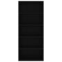 Voir la diapositive 4 : VIDAXL Bibliotheque a 5 niveaux Noir 80x30x189 cm Bois d'ingenierie