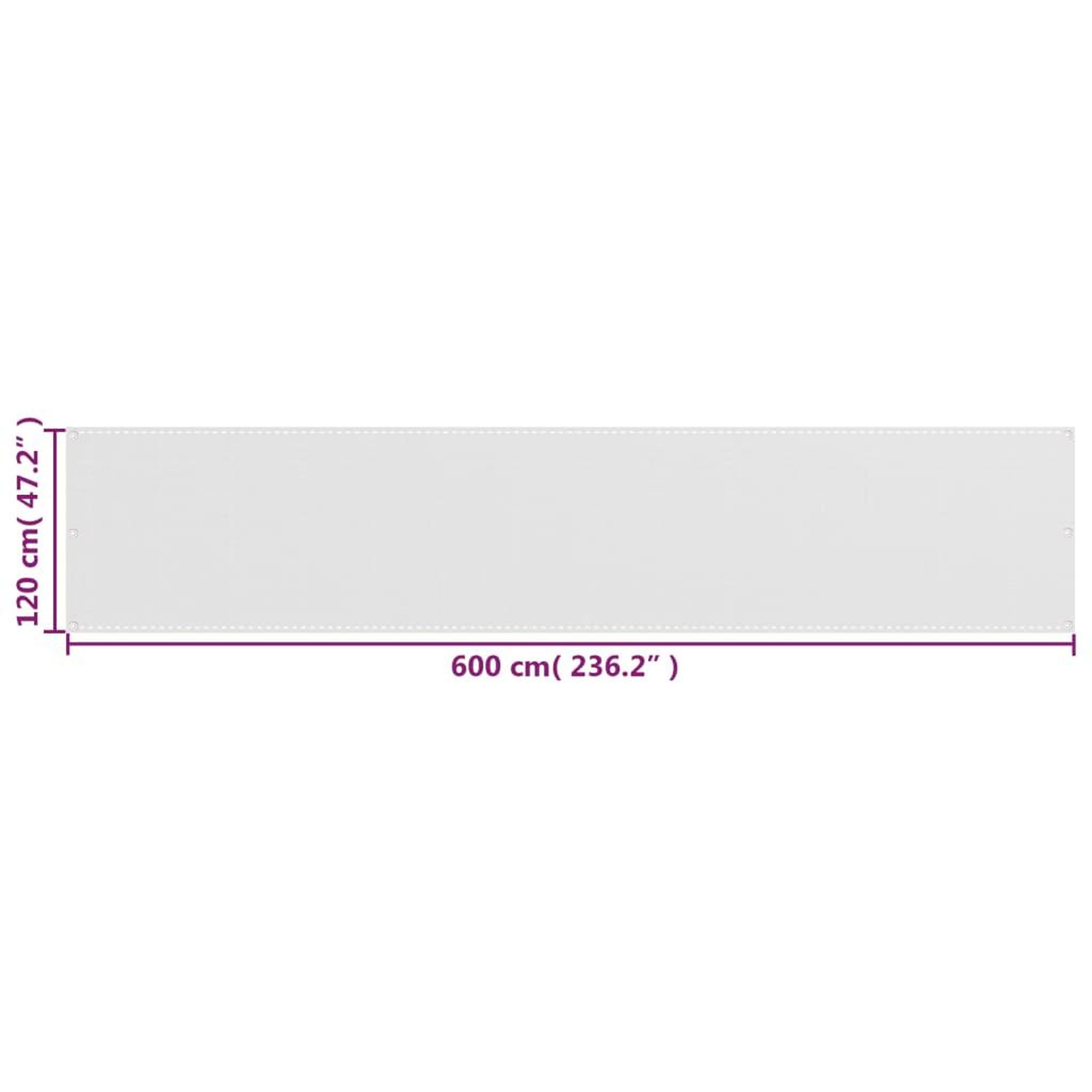 Voir la diapositive 5 : VIDAXL Ecran de balcon Blanc 120x600 cm PEHD