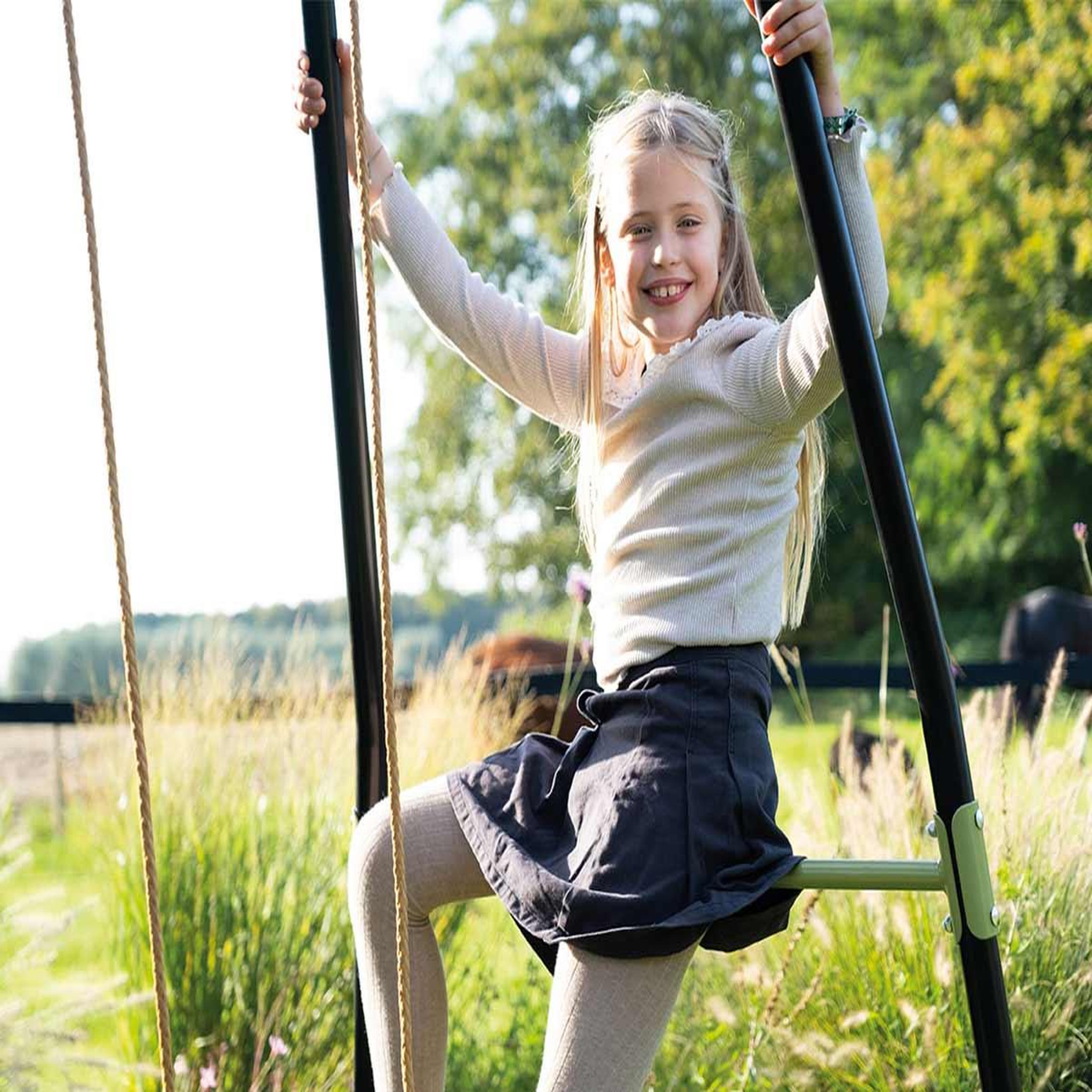 Voir la diapositive 6 : EXIT TOYS Balançoire double pour enfants ivy - exit toys