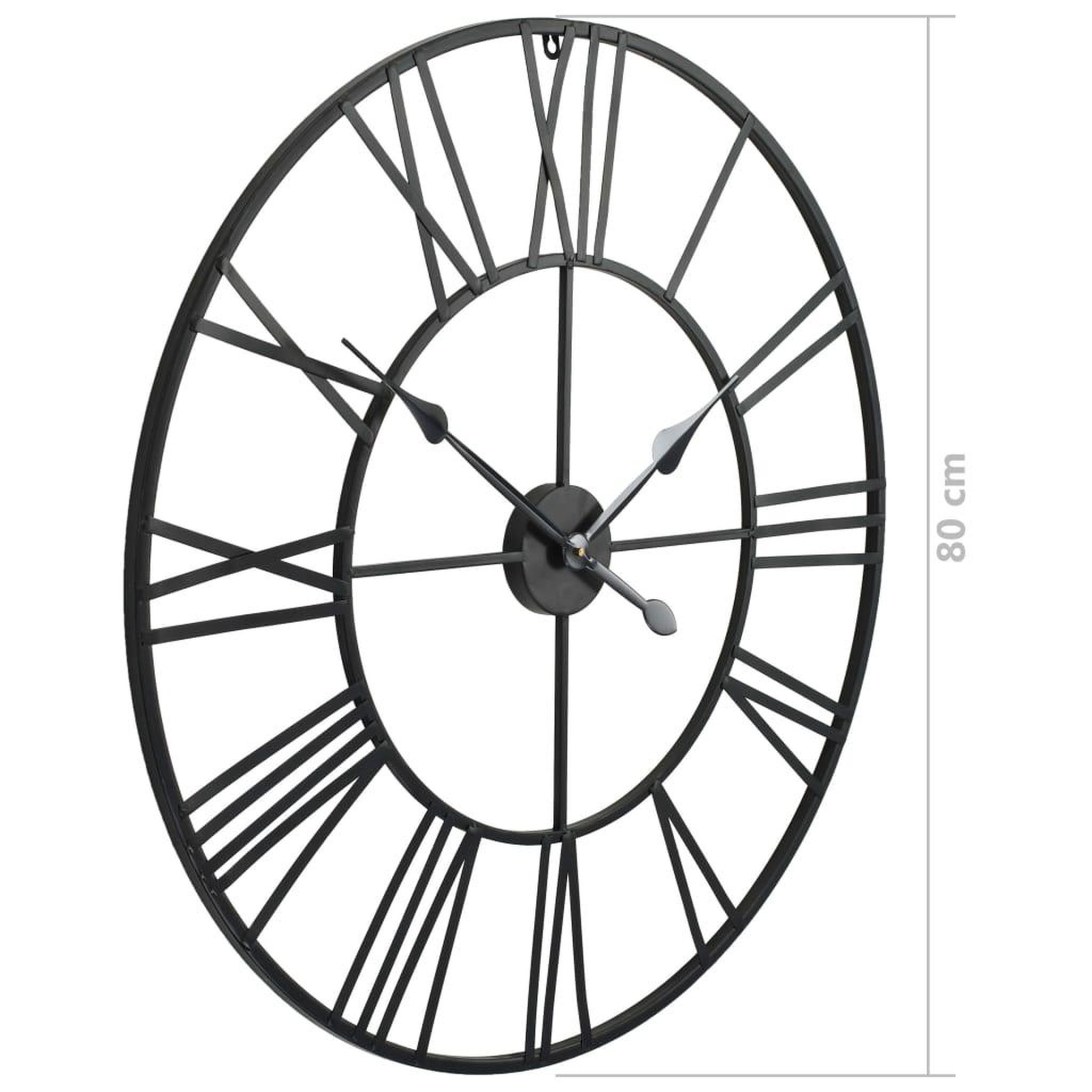 Voir la diapositive 6 : VIDAXL Horloge murale vintage avec mouvement a quartz metal 80 cm xxl