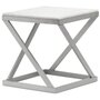 Paris Prix Table d'Appoint Design  Palamo  57cm Argent & Blanc