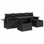 Voir la diapositive 2 : VIDAXL Salon de jardin 6 pcs avec coussins noir resine tressee