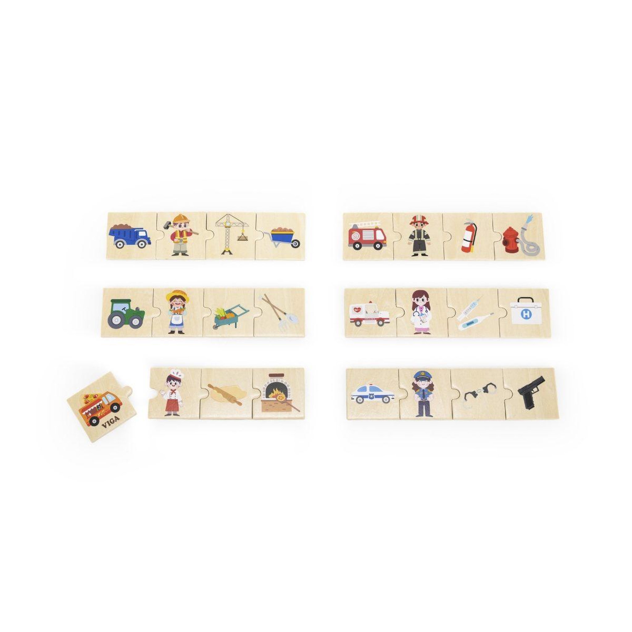 VIGA Puzzle métiers et outils  44749
