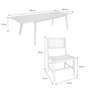 Voir la diapositive 3 : SWEEEK Table de jardin extensible bois d'acacia + 8 assises Palena + Ocara 200/275 x 100 x 75 cm naturel