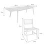 Voir la diapositive 3 : SWEEEK Table de jardin extensible bois d'acacia + 8 assises Palena + Ocara 200/275 x 100 x 75 cm naturel