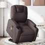 Voir la diapositive 1 : VIDAXL Fauteuil inclinable de massage Marron fonce Tissu