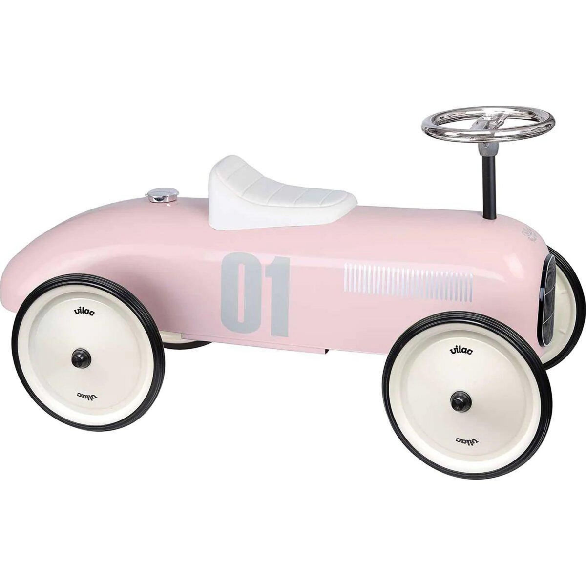 Vilac Porteur voiture vintage rose tendre