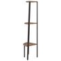 Voir la diapositive 4 : VIDAXL Etagere d'angle 3 niveaux Marron fonce et noir 45,5x31,5x120 cm