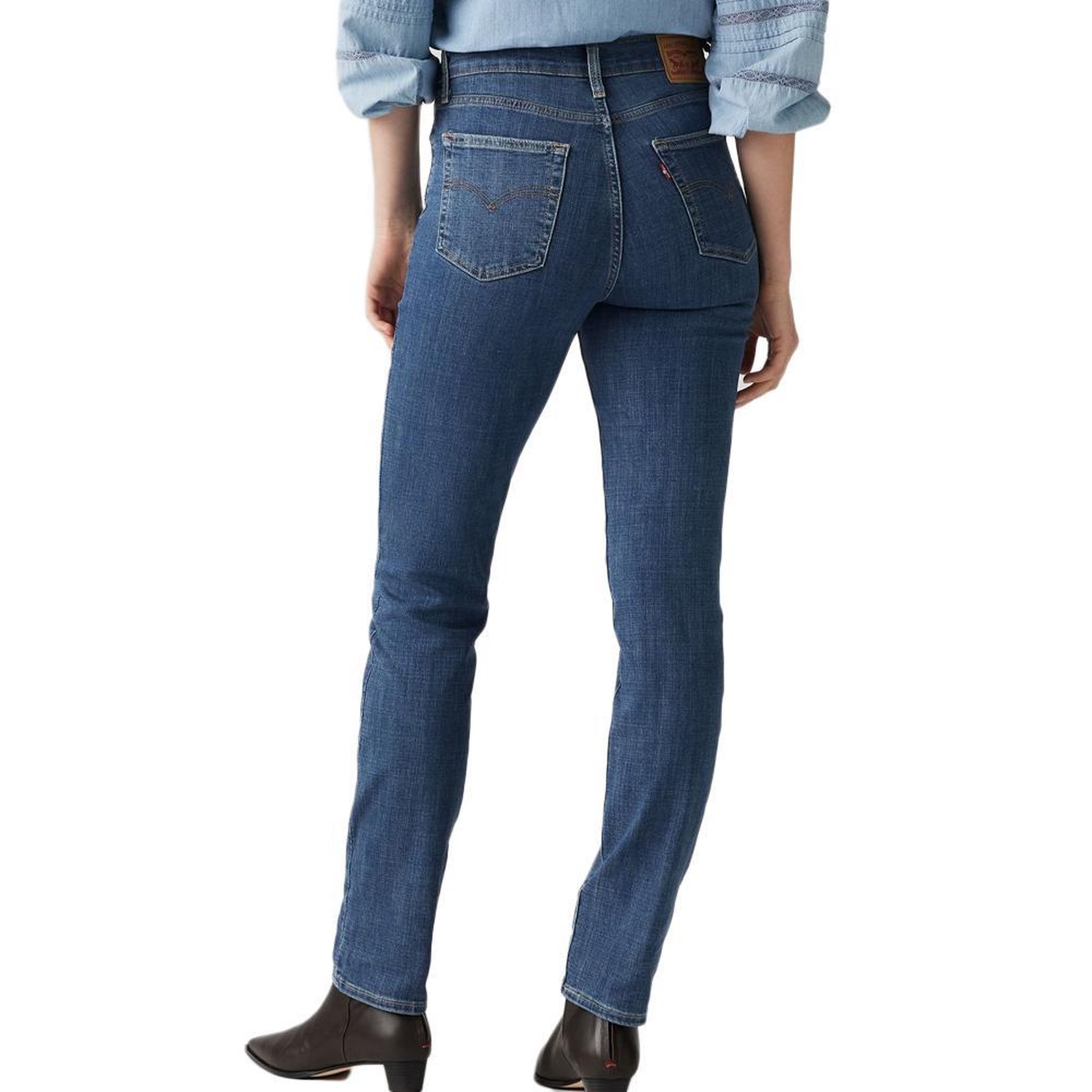 Voir la diapositive 2 : Levi's Jean 724  Foncé Femme Levi's High Rise Straight Med
