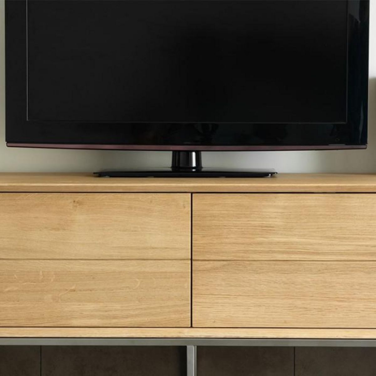 Paris Prix Meuble TV 2 Tiroirs 2 Portes  Kubico  225cm Chêne Massif