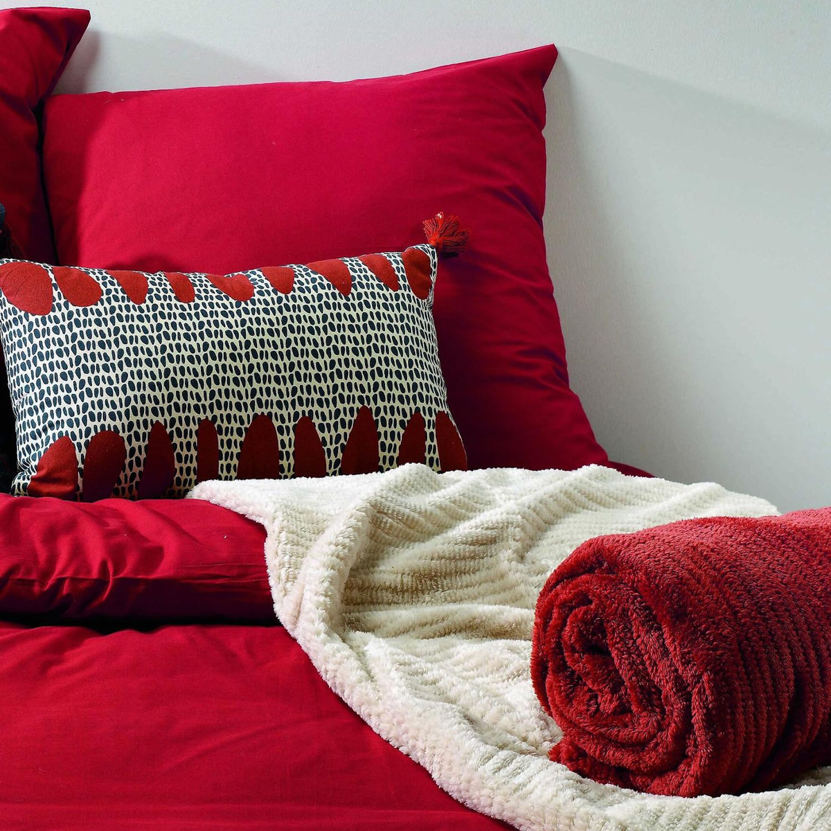 Les Ateliers du Linge Coussin imprimé en polycoton kilima