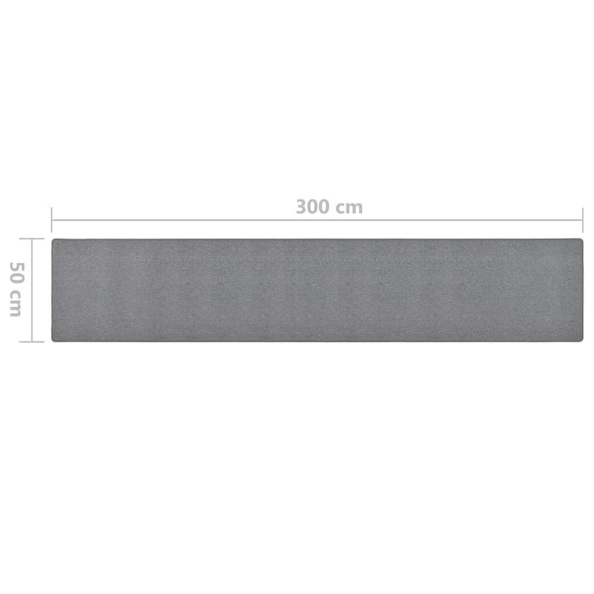 VIDAXL Tapis de couloir Gris fonce 50x300 cm