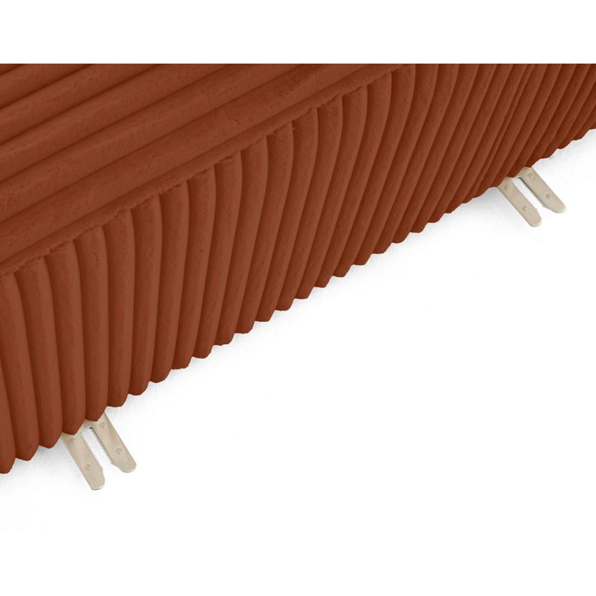 LISA DESIGN Victoire - module d'assise droit en velours côtelé grosses côtes