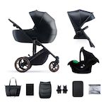 KINDERKRAFT Poussette 2 en 1 avec nacelle, roues anti-crevaison et accessoires. Coloris disponibles : Bicolore