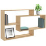 Voir la diapositive 3 : VIDAXL Etageres murales Chene sonoma 104x20x58,5 cm Bois d'ingenierie