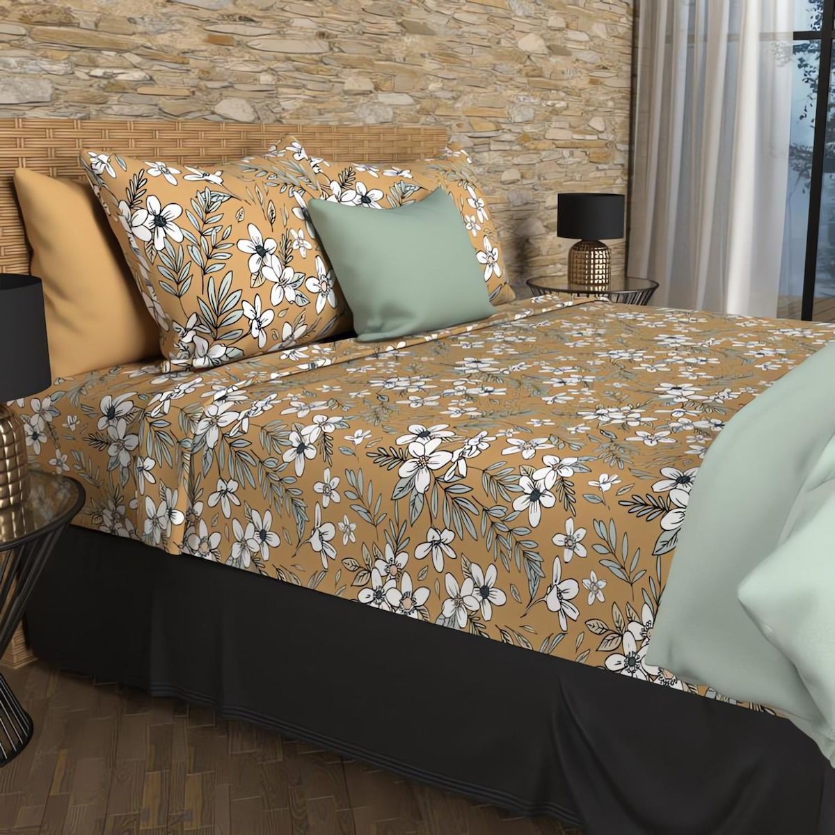 SOLEIL D'OCRE Parure de draps coton 57 fils MANON, par Soleil d'ocre