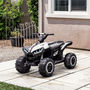 Voir la diapositive 2 : HOMCOM Quad buggy électrique enfant 12 V 3 Km/h max. effets lumineux et sonores blanc noir