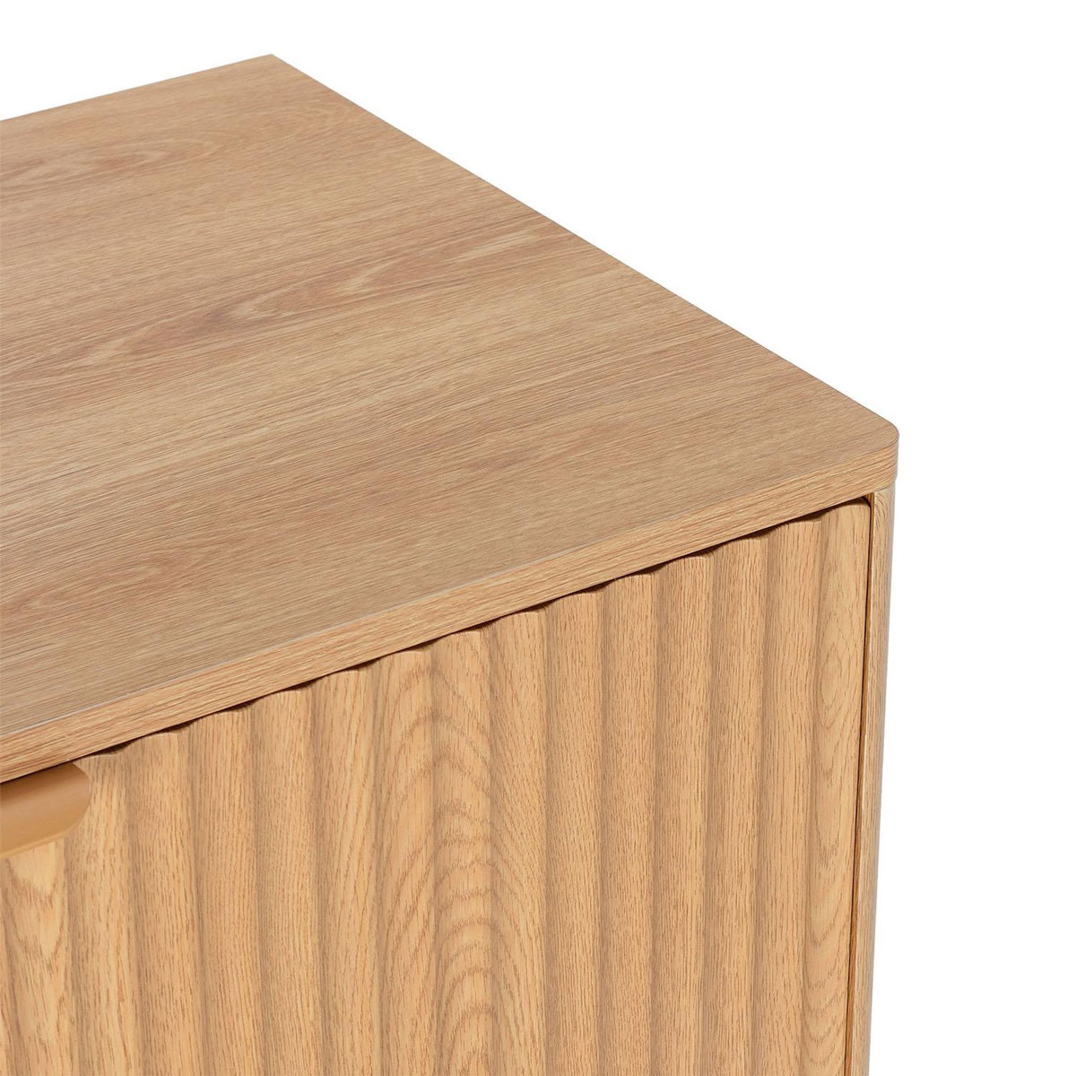 VS VENTA-STOCK Buffet Oporto 2 portes 3 étagères effet Chêne