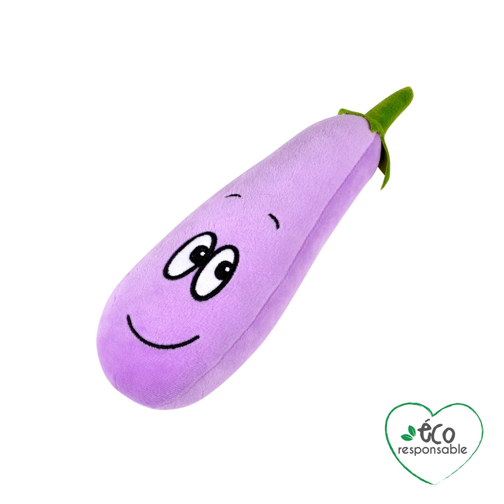 Voir la diapositive 3 : Eden Jeu en peluche aubergine pour chien 25cm