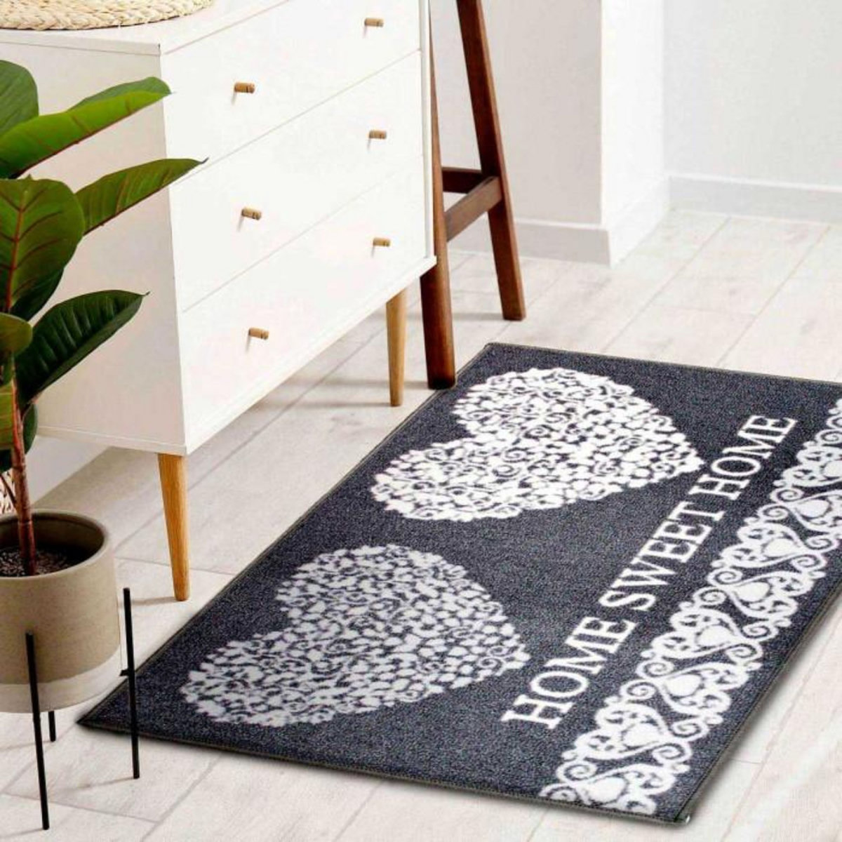 Paris Prix Tapis Déco Multi-Usage  Mathilda  50x80cm Gris